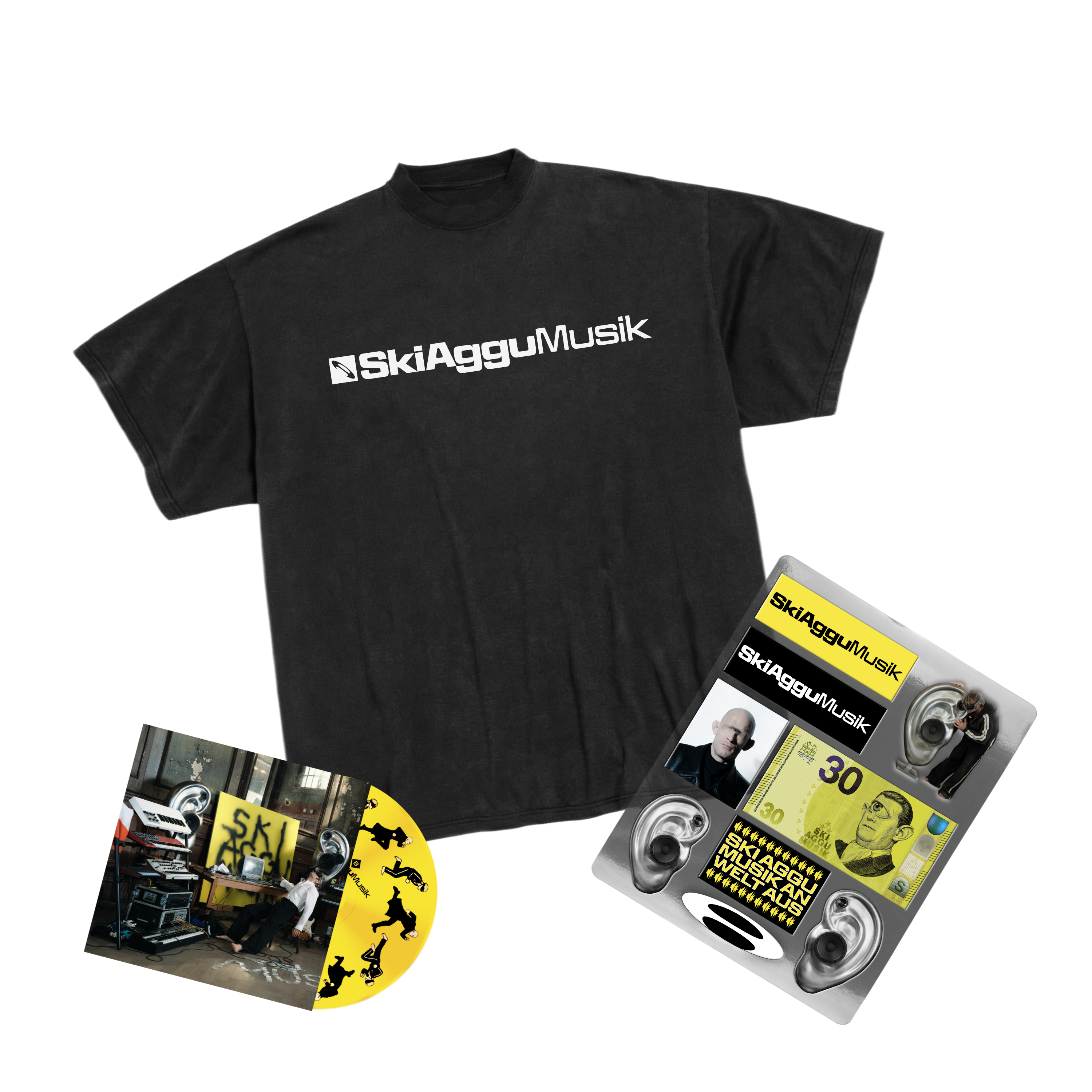 Ski Aggu Ski Aggu Musik CD + schwarzes Shirt “Ski Aggu Musik” + Sticker 442723