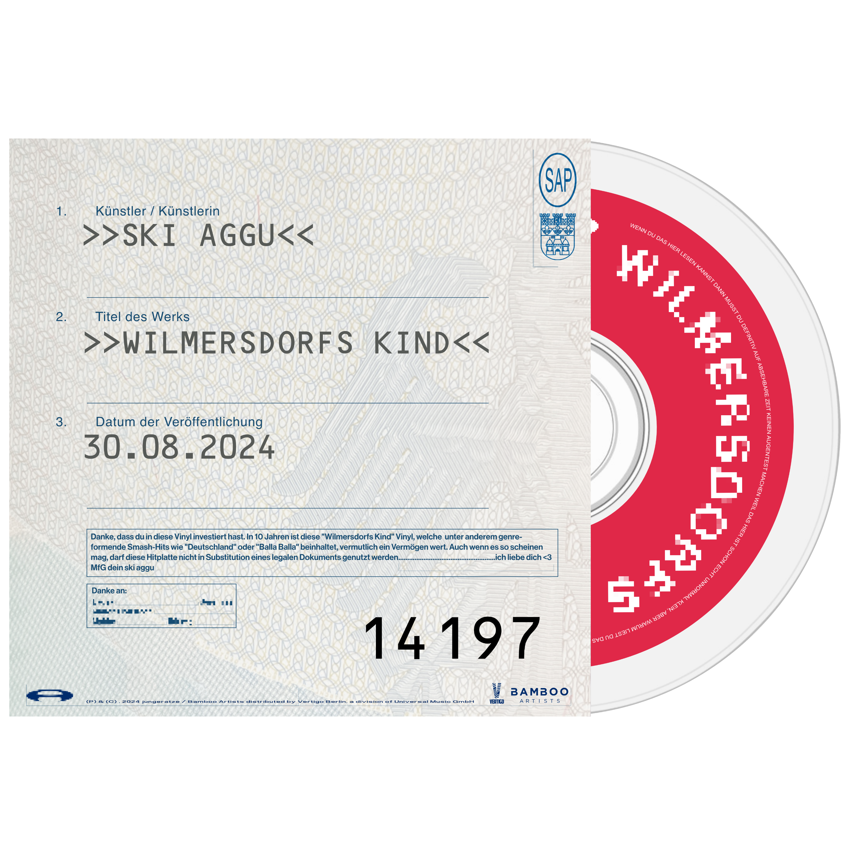 Ski Aggu Wilmersdorfs Kind Wilmersdorfs Kind CD 362818